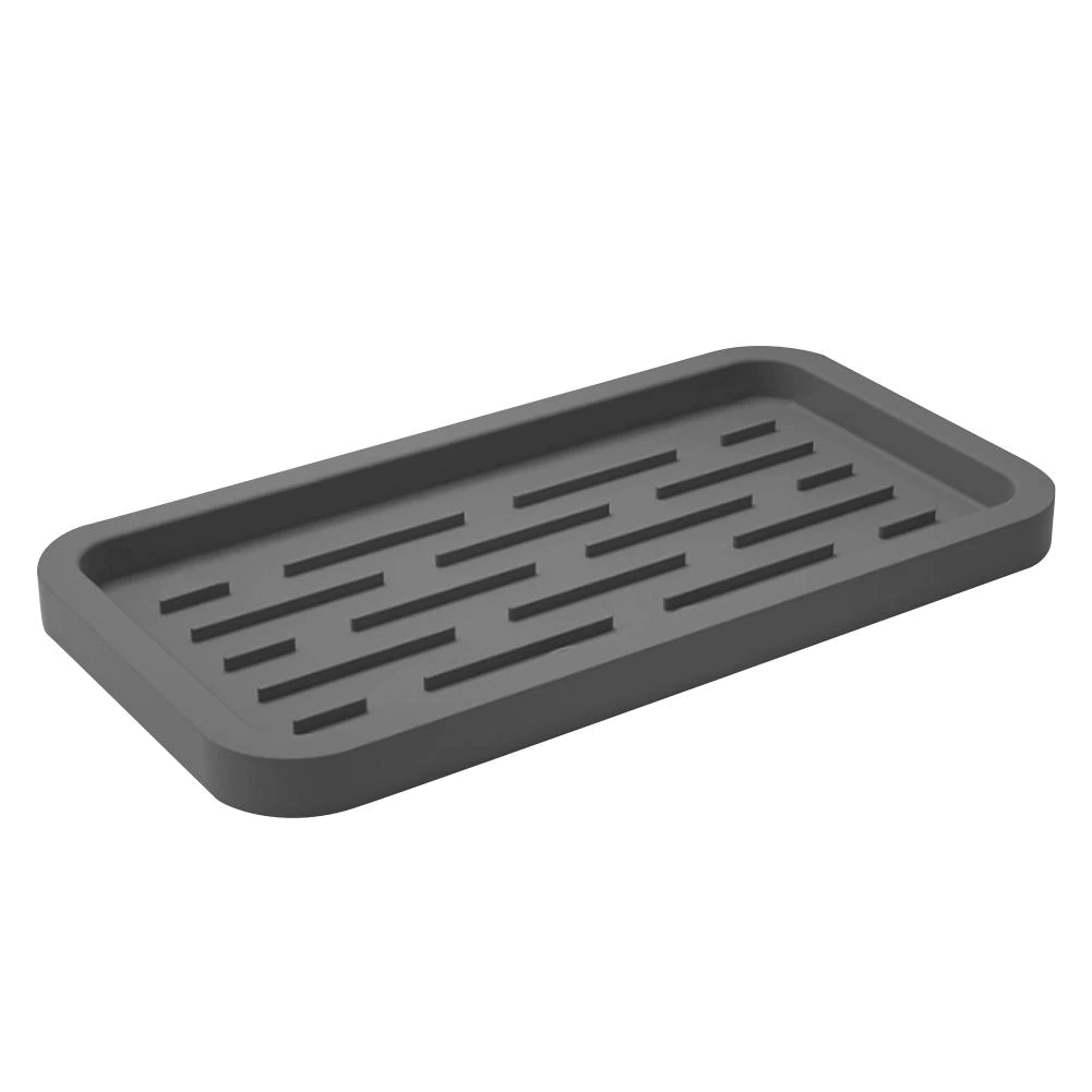 Kitchen Sink Storage Tray Sponge Holder Food Grade Silicone Drain Pan –  NiceTTM